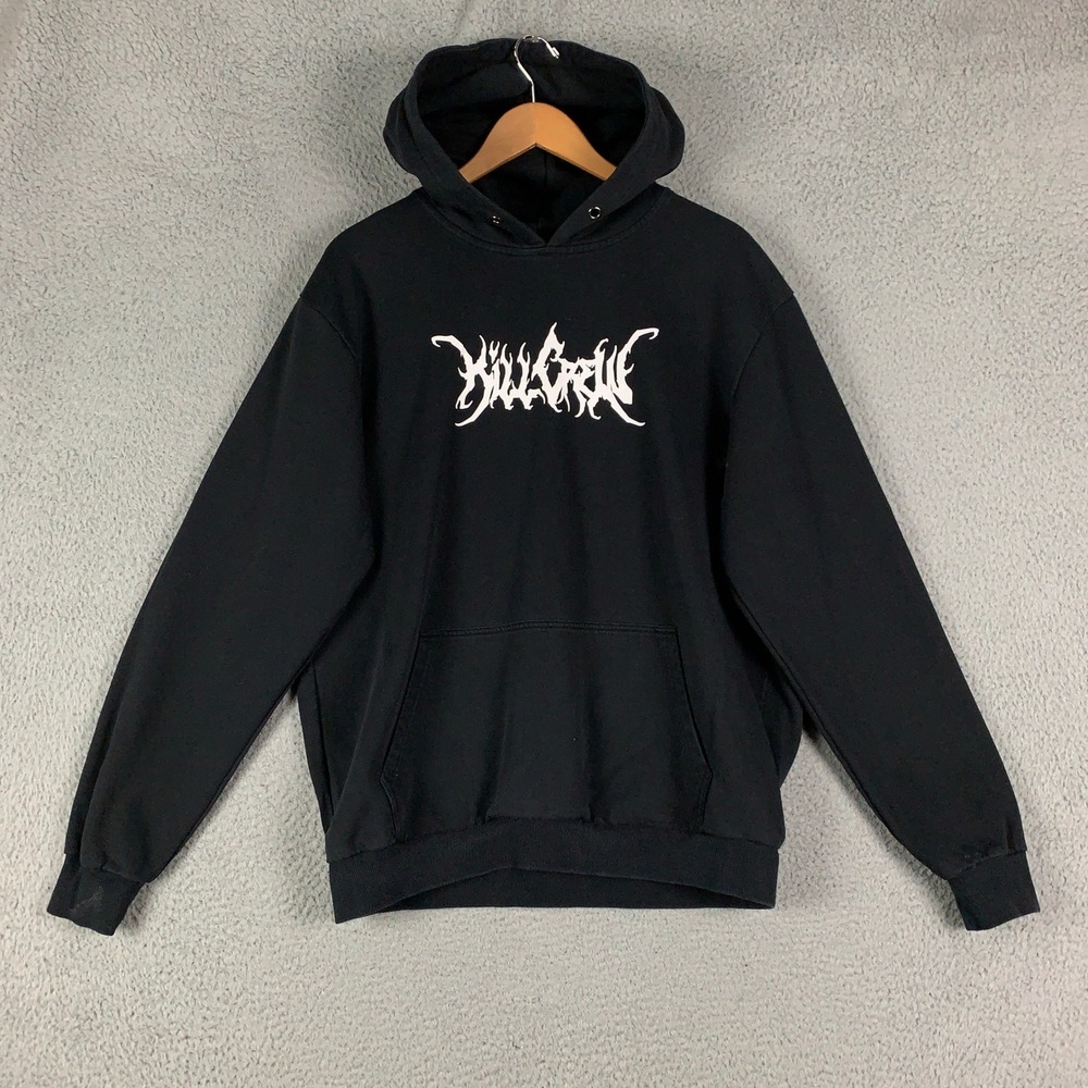 Kill Crew Psych Ward Hoodie Mens Large Black Porrada Series Graphic Gym Pullover - Picture 3 of 7